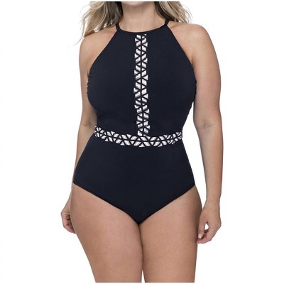 Women's Plus Size High Neck One Piece Swimsuit - Profile By Gottex