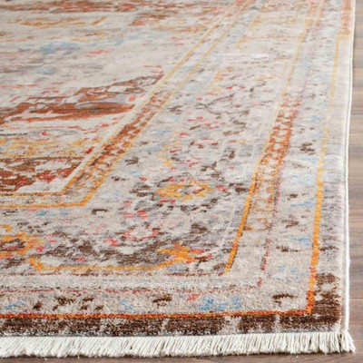 Cream and Multicolor Persian Style Runner Rug