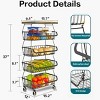 5 Tier Fruit Basket for Kitchen Organizers and Storage, Stackable Metal Wire Basket Stand Cart with Wheels for Fruit Vegetable - 3 of 4