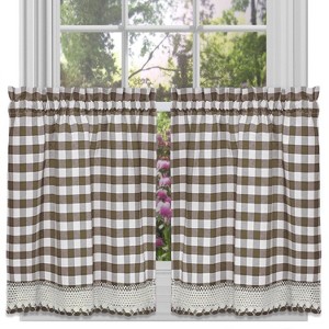 Buffalo Check Plaid Gingham Window Curtains by Sweet Home Collection® - 1 of 3