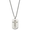 Black Bow Jewelry Stainless Steel Lasered Philippians 4:13 Dog Tag Necklace, 24 Inch - 2 of 4