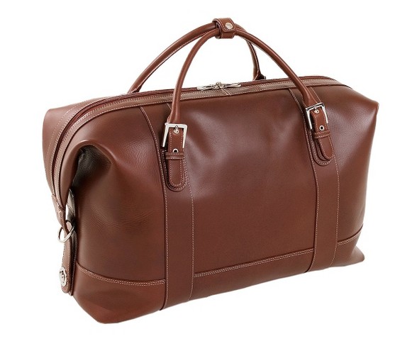 Siamod Amore Leather Duffel Bag (Cognac)