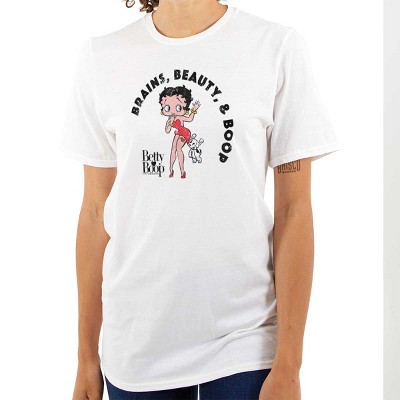 Betty Boop Brains Beauty Cartoon Womens Graphic T Shirt Tees Brisco Brands
