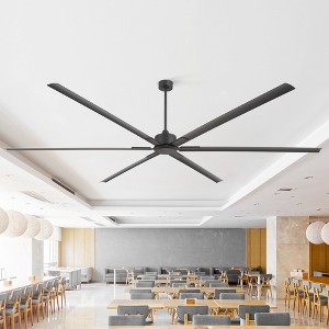 Airsurfer 120-in Matte Black Lightless Ceiling Fan, Remote Control, 6 Blades, Industrial Oversized Commercial Fan, 6"& 12" &24" Downrods, 6 Speeds - 1 of 4