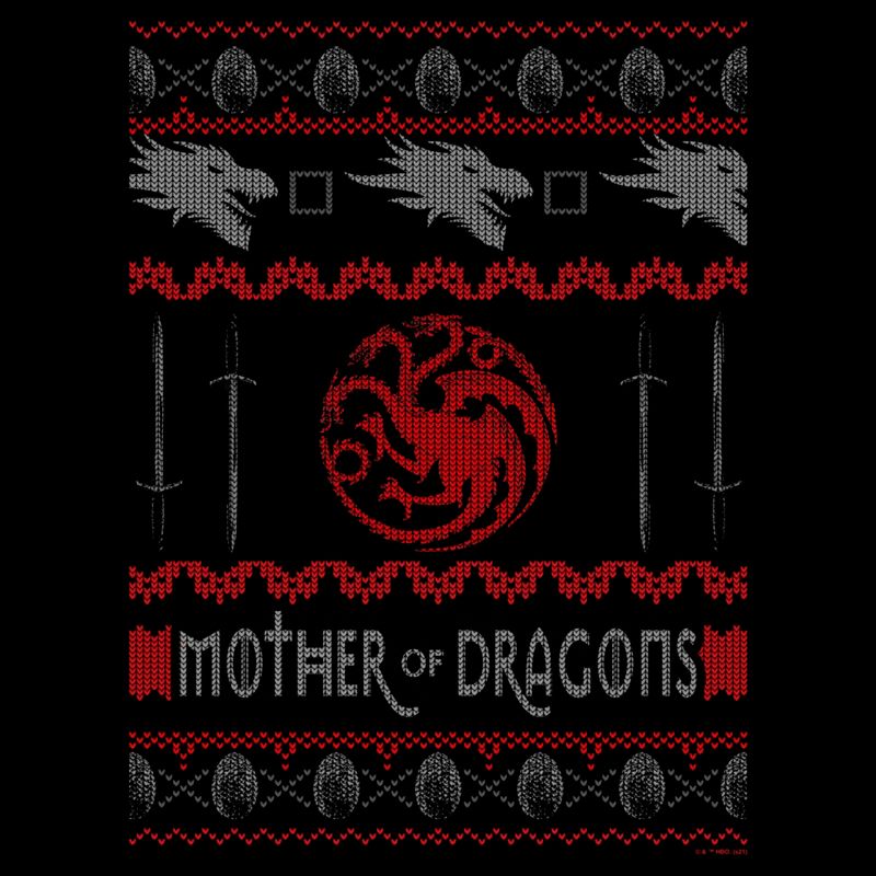 Women's Game of Thrones Christmas Mother of Dragons Sweater T-Shirt, 2 of 5