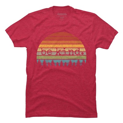 Men's Design By Humans Uplifting Retro Sun Vintage Be Kind Happy Positive Gift By cssdru T-Shirt