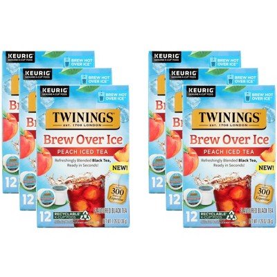Twining Tea Tea Iced Peach Kcup - Pack of 6 - 12 pc