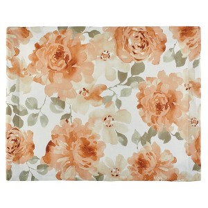 Collections Etc Lovely Maeve Floral Print Quilted Pillow Sham Gender Neutral - 1 of 3