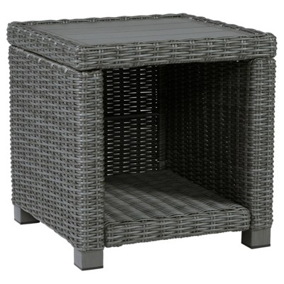 Elite Park Square Outdoor End Table - Gray - Signature Design by Ashley