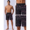 INSPIRE CHIC Men's Tropical Vocation Elastic Waist Drawstring Hawaiian Print Athletic Swim Trunks - 4 of 4