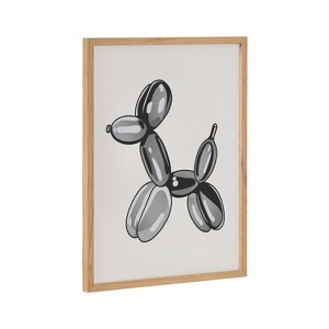 Kate & Laurel All Things Decor 12"x16" Gallery Black Bubble Balloon Dog Animal Print by The Creative Bunch Studio Natural - 1 of 4