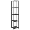 vidaXL Storage Shelf Black Poly rattan Compact Storage Shelf Square - 59.1" - 2 of 4