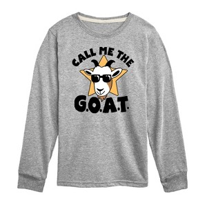 Boys' - Instant Message - Call Me The Goat Long Sleeve Graphic T-Shirt - 1 of 4