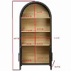 Kumasinova 61"/67" Arched Tall Bookshelf,3/5-Tier Bookcase with Doors & Open Shelves,Modern Book Shelf for Office,Dining & Living Room,Black - 2 of 4
