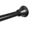Home Mart Goods Black Metal Shower Curtain Tension Rod Rust Resistant Non-Slip - 42"-72" - 4 of 4
