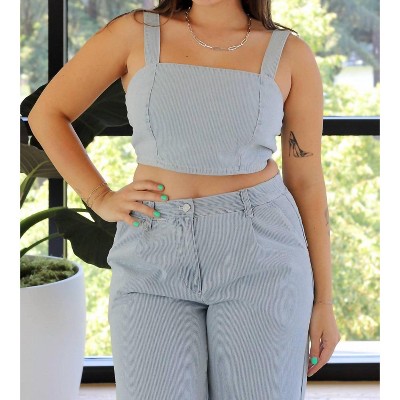 Women's Catalina Crop Tank - Self Contrast
