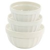 Gibson Broadbrook 3 Piece Stoneware Mixing Bowl Set in Linen - 2 of 4