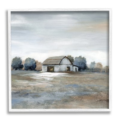 Stupell Industries Countryside Barn Neutral Tones Framed Giclee