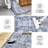 Vintage Washable Rug, Distressed Floral Low Pile Non-Slip Soft Accent Carpet for Living Room, Bedroom, Nursery, Entryway - 4 of 4