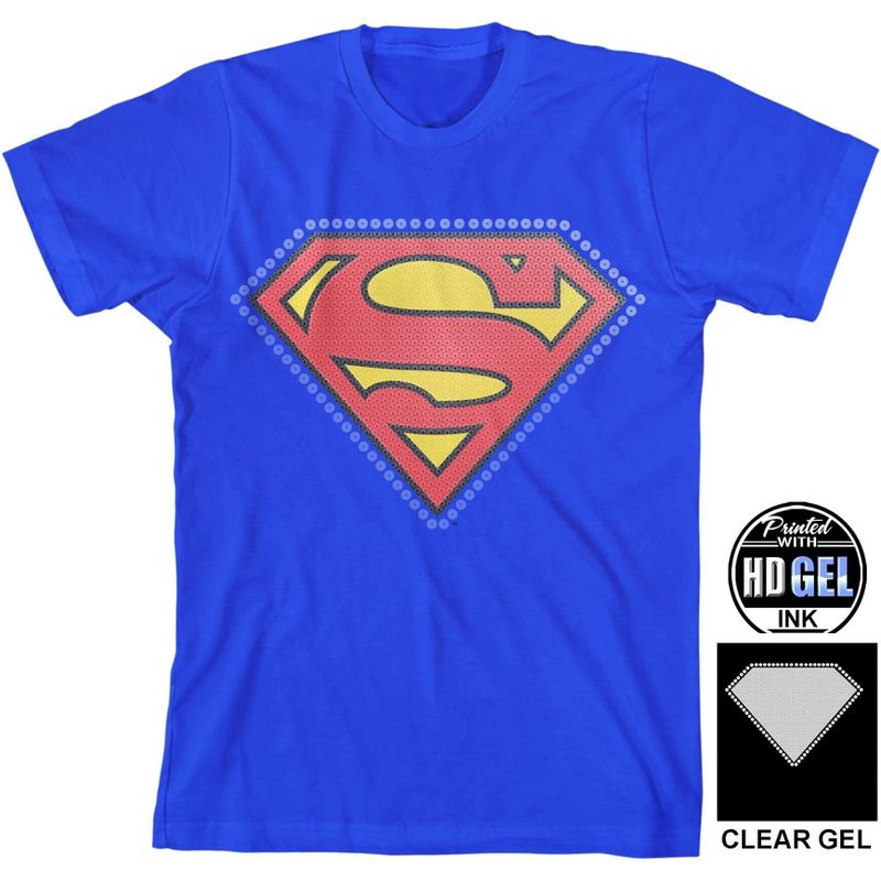 Superman Logo on Royal Blue Tee, 1 of 4