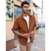 Men's plaid plaid-jersey long-sleeved shirt with buttoned closure, casual style, featuring a pocket on the chest - 4 of 4