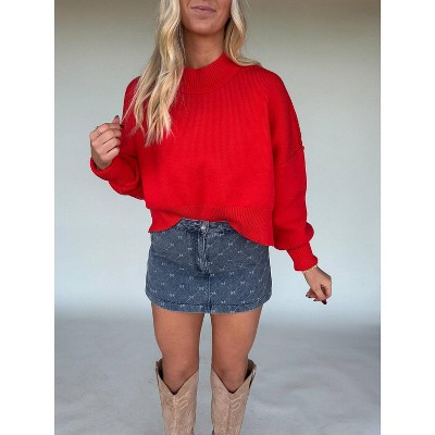 Women's Cropped Jolly Sweater - IN-LOOM