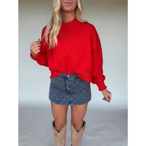Women's Cropped Jolly Sweater - IN-LOOM - 1 of 3