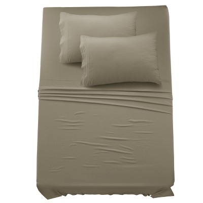 6 Piece Bed Sheet Set Ultra Soft Brushed Microfiber Solid Sheets with Pillow Cases - Lux Decor Collection