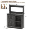 Aheaplus Coffee Bar Cabinet with Charging Station and LED Light, Kitchen Buffet Sidboard with Sliding Barn Door and Top Storage Shelves - 4 of 4
