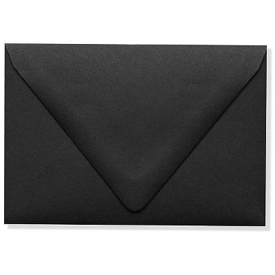 LUX A1 Contour Flap Envelopes 3 5/8 x 5 1/8 50/Box Midnight Black 1865-B-50