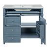 Grungis Bathroom Vanity with Single Top Sink,Modern Bathroom Vanity Storage Cabinet with 2 Drawers and a Tip-out Drawer - 4 of 4