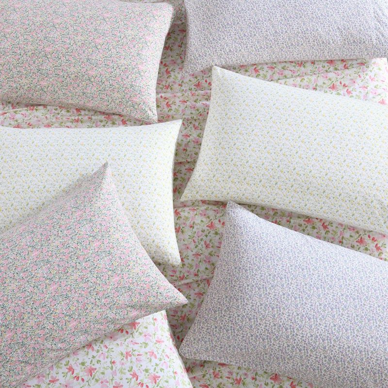 Laura Ashley Cotton Percale Printed Sheet Collection - Deep Pocket -Soft & Cool Feel, 4 of 10