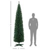 NAYSAYE 8FT Slim Noble Fir Artificial Christmas Tree with 618 Branch Tips Full Tree for Holiday Home Office Party, Green, 21.8"*21.8"*94.5" - 3 of 4