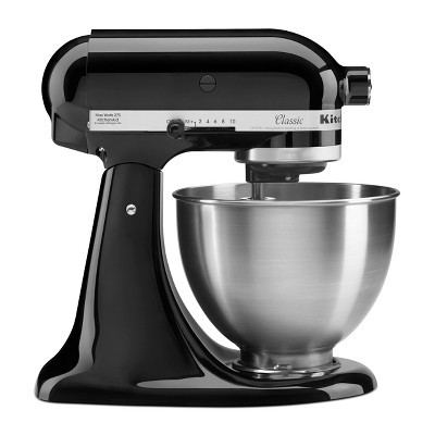 KitchenAid Classic Series 4.5qt Tilt-Head Stand Mixer - K45SSOB - Onyx Black: 10 Speeds, Metal, Dishwasher-Safe Parts