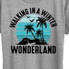 Women's - Instant Message - Walking In A Winter Wonderland Beach Christmas Short Sleeve Graphic T-Shirt - 2 of 4