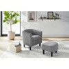 NicBex Corduroy Oversized Accent Chair with Ottoman and Plywood Frame,Modern Chair and Ottoman Sets for Bedroom,Reading Room - 2 of 4