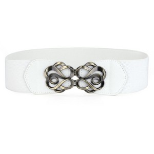 Allegra K Women's Interlocking Buckle Elastic Band Waist Belt 1 Pc - 1 of 4