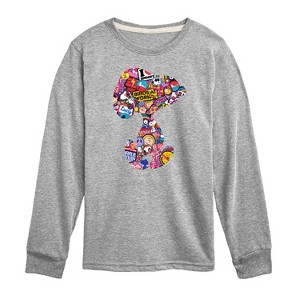 Boys' - Peanuts - Snoopy Silhouette Pattern Long Sleeve Graphic T-Shirt - 1 of 4