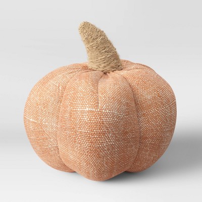 4" x 4" Fabric Pumpkin Figurine Orange - Threshold™