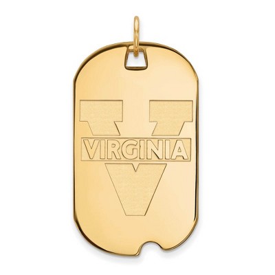 Black Bow Jewelry 10k Yellow Gold Virginia Wahoos NCAA Large Pendant