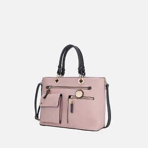 MKF Collection Julia Vegan Leather Color-block Women’s Satchel Bag by Mia k - 1 of 4