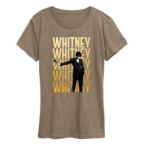 Women's - Whitney Houston - Whitney Gold Repeat Short Sleeve Graphic T-Shirt - 1 of 3