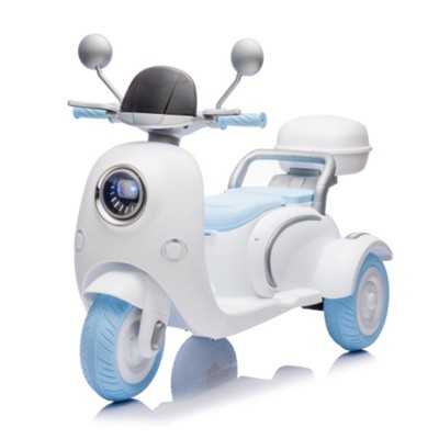 INFURNIC Baby Walkers Two-seater Kids Ride On Motorcycle Three Wheels Kids toy with Oversized Storage Box for kid 3-6, Pink, 47.24"*20.08"*21.17"