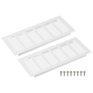 Unique Bargains Aluminum Alloy Cabinet Wardrobe Shoe Closet Rectangle Ventilation Grilles 2 Pcs - 1 of 4