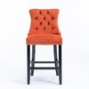 TOAOTBNBOB Adjustable Swivel Bar Chairs for Kitchen Island, Upholstered Barstools with Tufted Buttons Backrest, Modern Bar Stools Set of 2 - 2 of 4