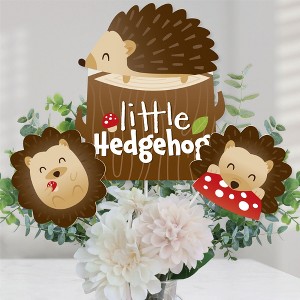 Big Dot of Happiness Forest Hedgehogs - Woodland Birthday Party or Baby Shower Centerpiece Sticks - Table Toppers - Set of 15 - 1 of 4
