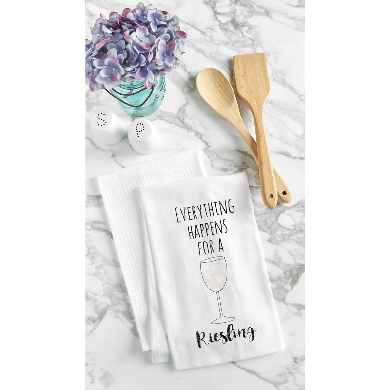 C&F Home Everything Happens For A Riesling Flour Sack Cotton Kitchen Towel, 4 of 6