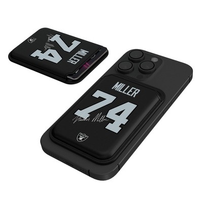 Keyscaper NFL Las Vegas Raiders Players Game Tactic Black Magnetic Credit Card Wallet