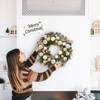 Christmas Wreath, Artificial Christmas  Wreaths, Xmas Wreath with Pine Cone and Berries, Xmas Decorations for Windows, Wall, Mantel,  Front Door - 3 of 4