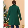 Women's Winter Notched Lapel Single Breasted with Pockets Pea Coats - Agnes Orinda - 4 of 4